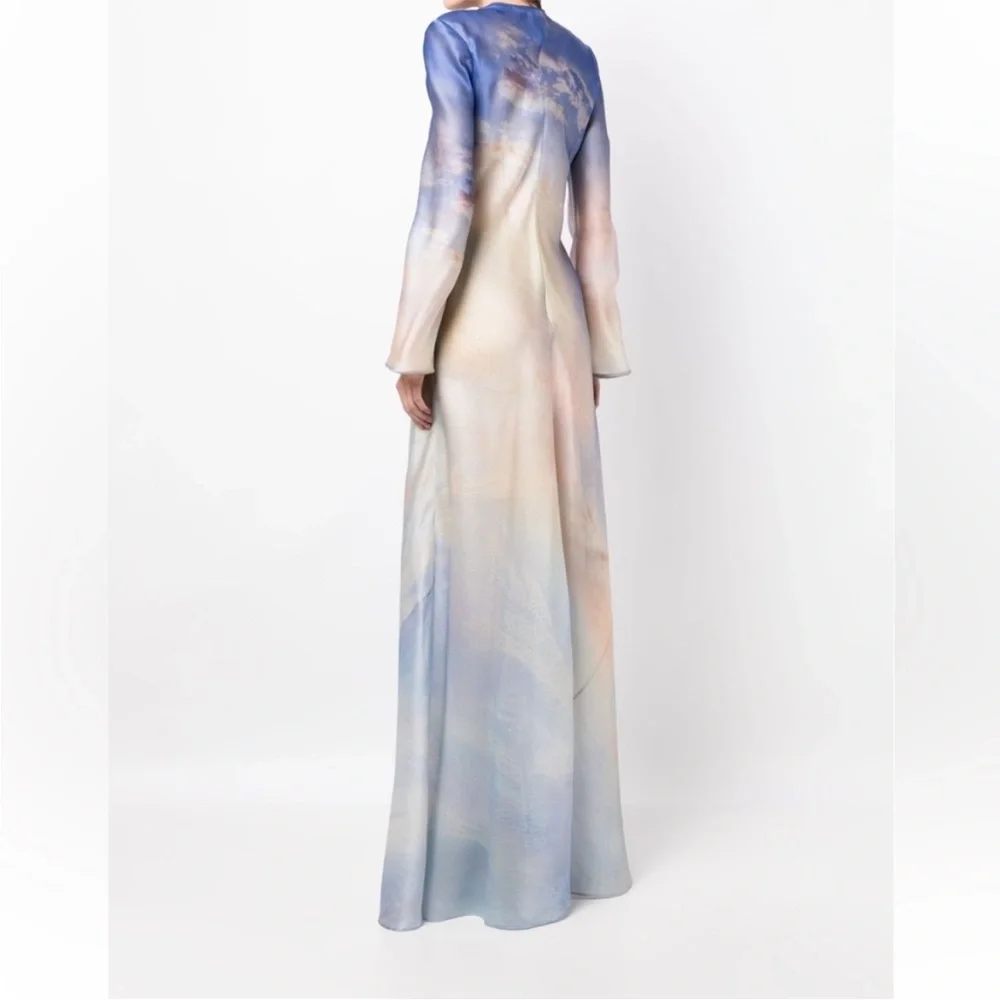 ZIMMERMAN Tama printed floor length gown, vanilla sky, size 1 (US 6) - Picture 5 of 9